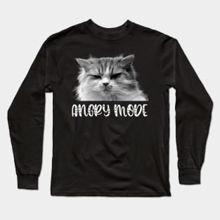 Angry Mode Cat Long Sleeve T-Shirt